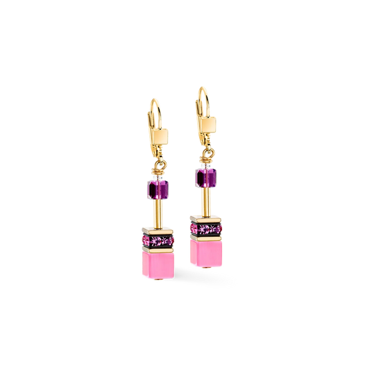 Coeur De Lion Iconic Rose Lilac Drop Earrings