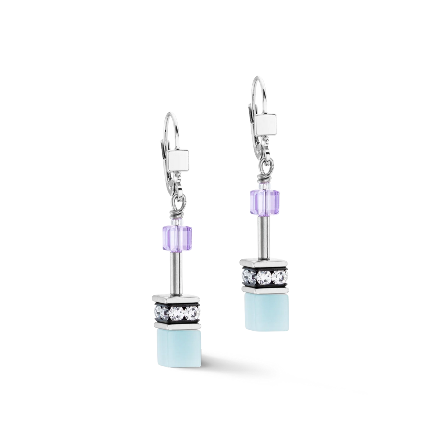 Coeur De Lion Iconic Multi Aqua and Apricot Drop Earrings