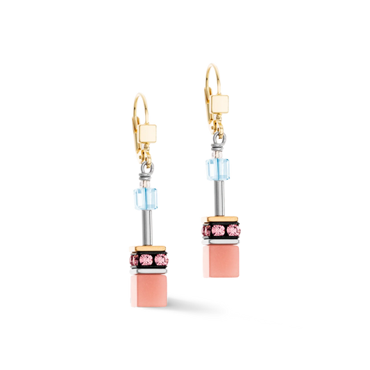 Coeur De Lion Iconic Aqua and Apricot Drop Earrings