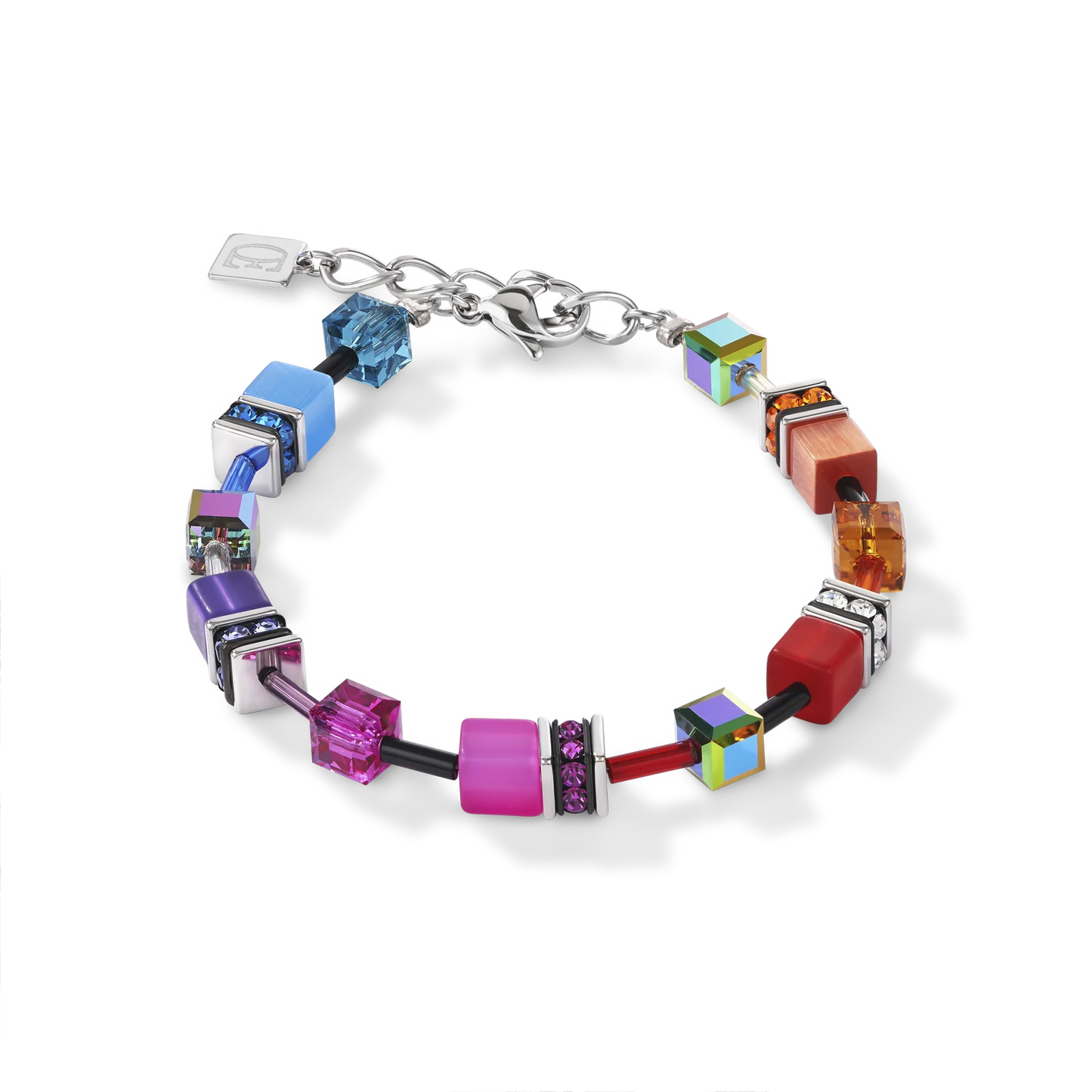 Coeur De Lion Multicoloured Rainbow Stainless Steel Bracelet