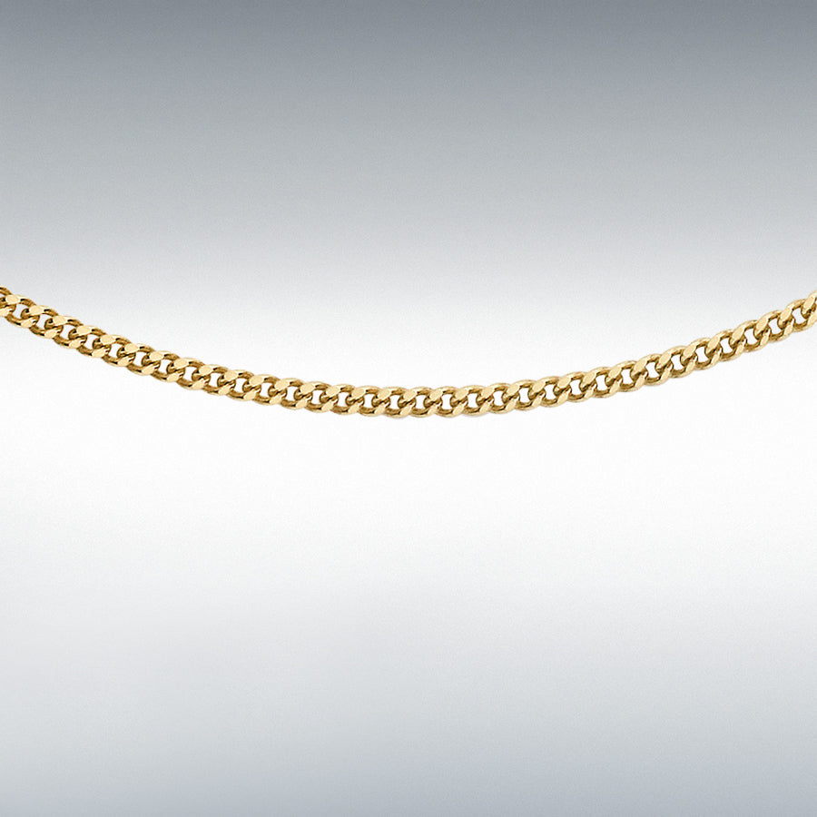 9ct Yellow Gold 16-18" Adjustable Flat Curb Chain