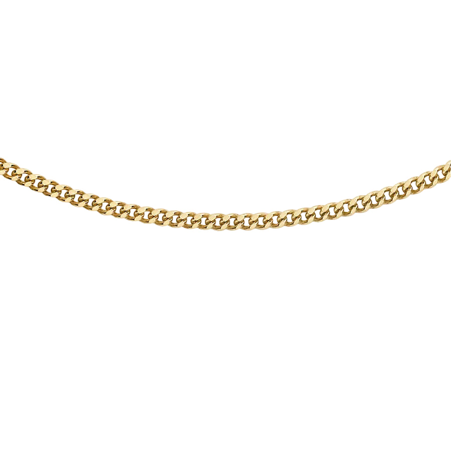 9ct Yellow Gold 16-18" Adjustable Flat Curb Chain