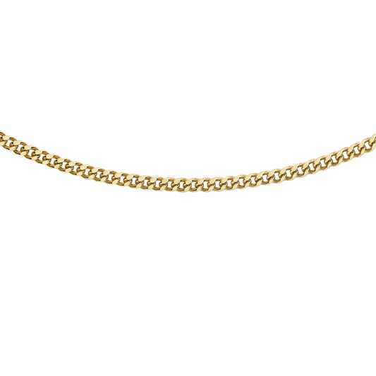 9ct Yellow Gold 16-18" Adjustable Flat Curb Chain