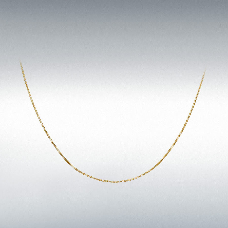 9ct Yellow Gold Adjustable 16-18" Fine Flat Curb Chain