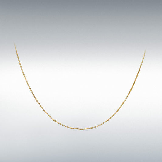 9ct Yellow Gold Adjustable 16-18" Fine Flat Curb Chain