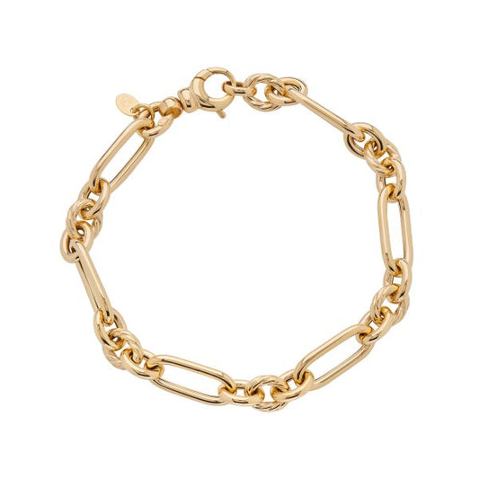9ct Yellow Gold Gold Decorative Hollow Link Bracelet
