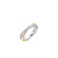Sterling Silver and Yellow Gold Plated Cubic Zirconia Ring
