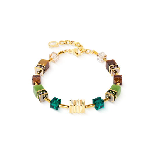 Coeur De Lion GeoCUBE® Iconic Wave Bracelet Forest Gold