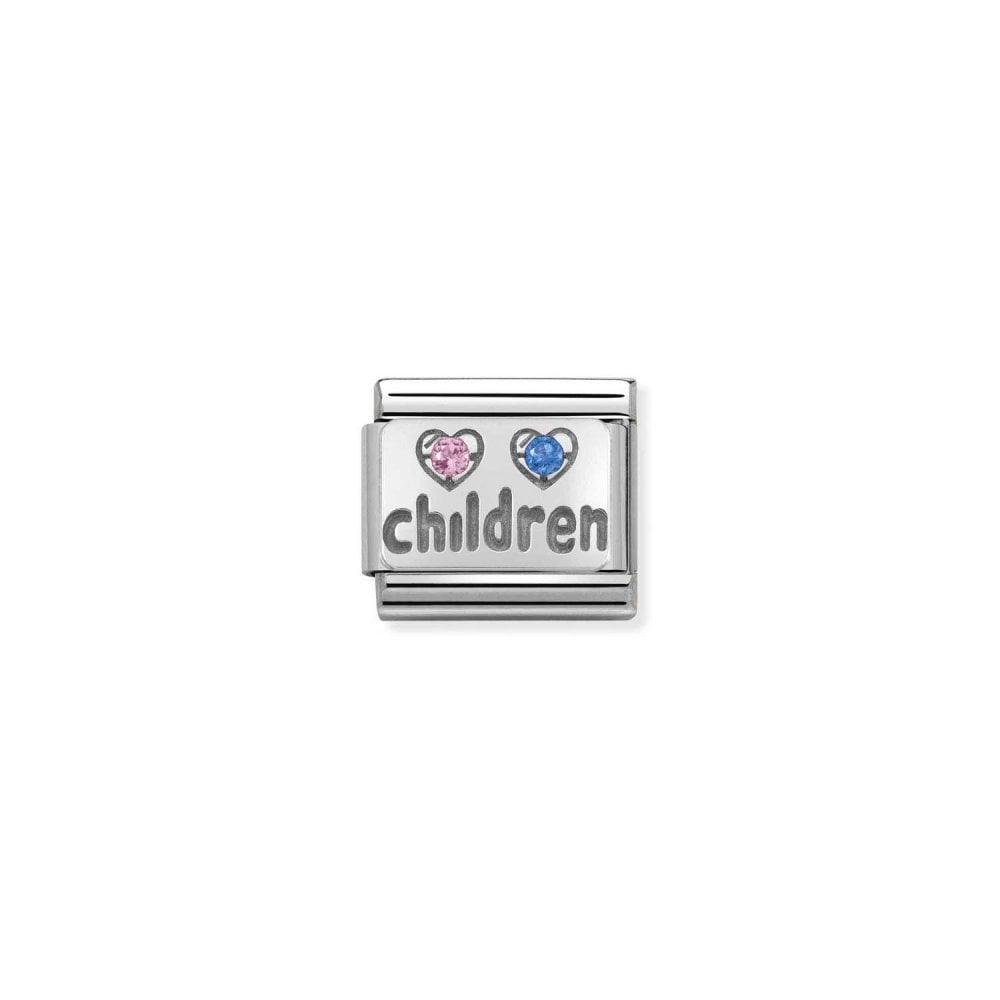 Nomination Children Blue Pink Hearts Charm 330304/15