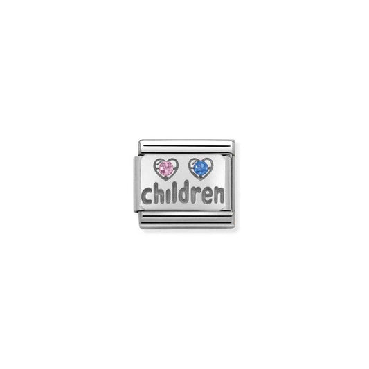 Nomination Children Blue Pink Hearts Charm 330304/15