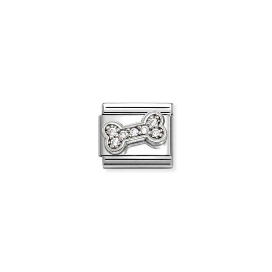 Nomination Composable Classic Cubic Zirconia Dog Bone Charm 330304/52