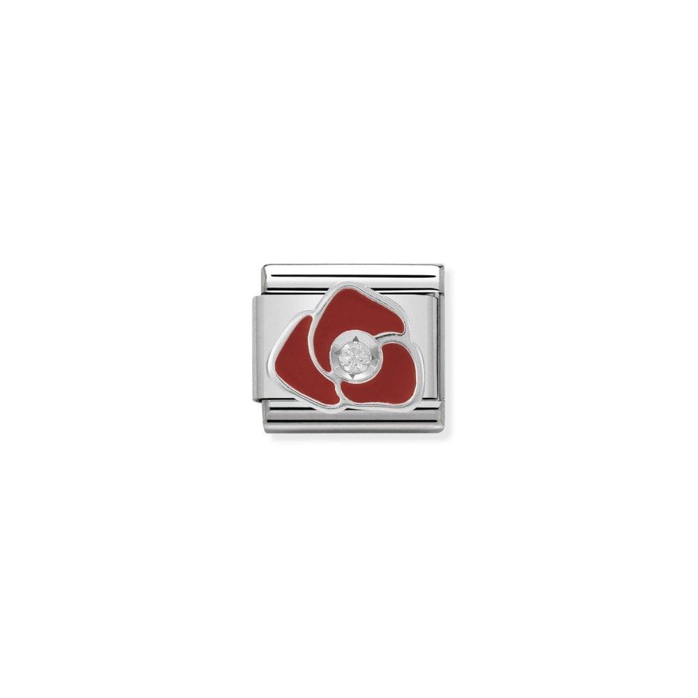 Nomination Silvershine CZ Red Enamel Rose 330305/05