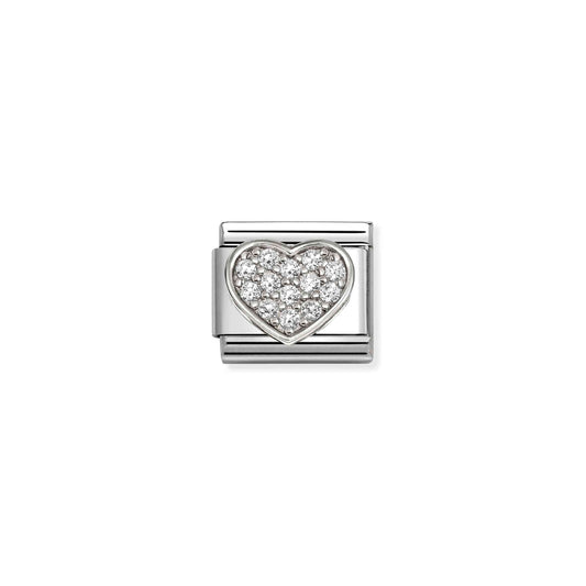 Nomination Composable Classic Cubic Zirconia Heart Charm 330322/24