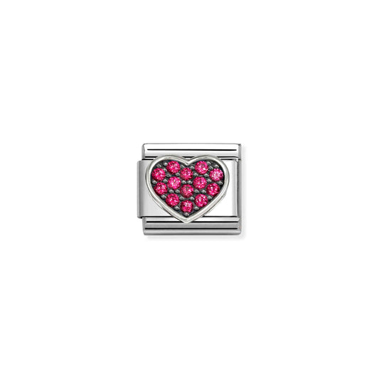 Nomination Composable Classic Cubic Zirconia Red Heart Charm 330322/26