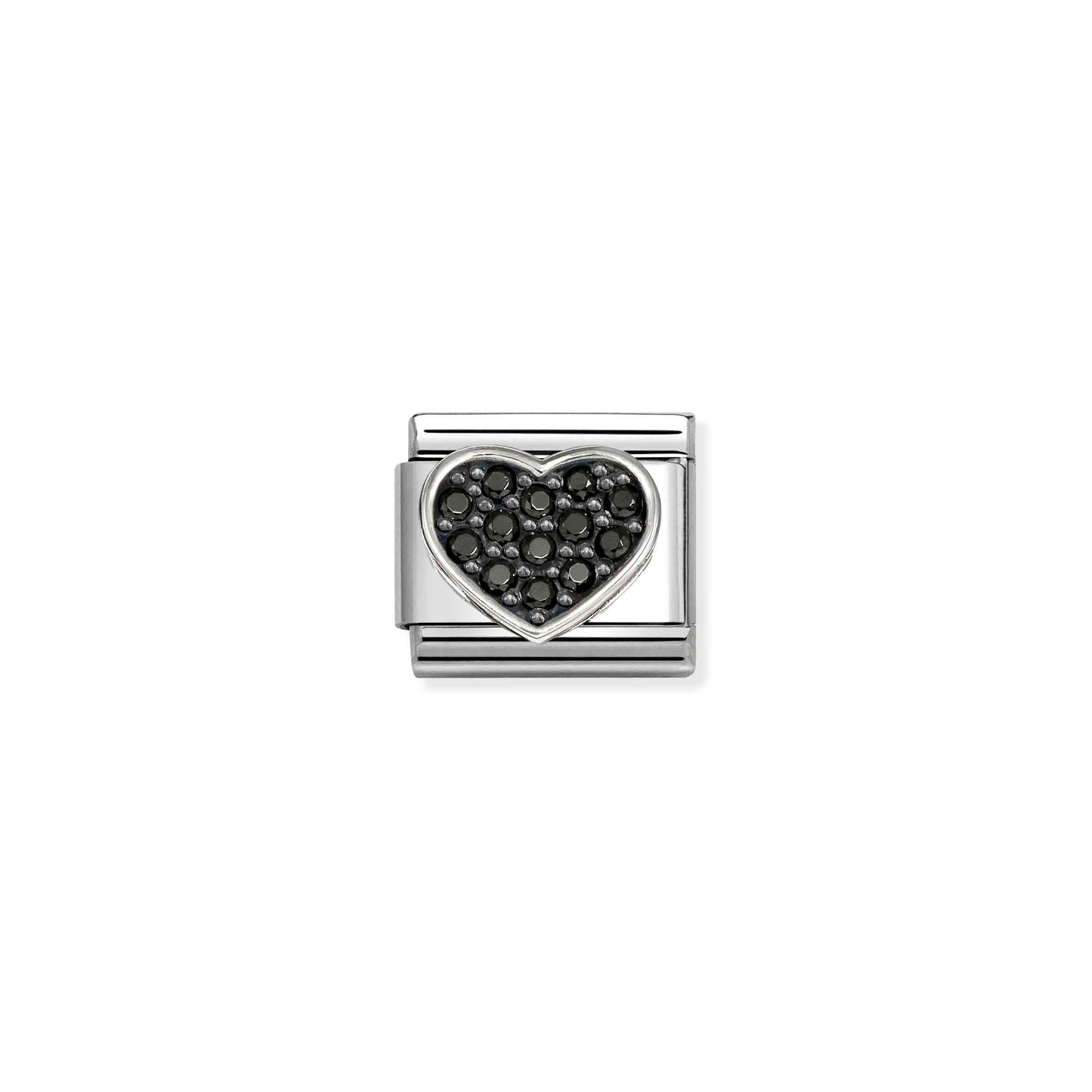 Nomination Composable Classic Cubic Zirconia Black Heart Charm 330322/27