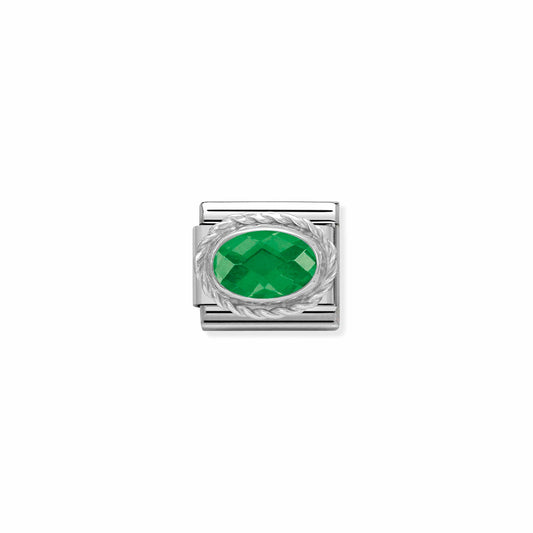 Nomination Classic Green Oval Charm 330604/027
