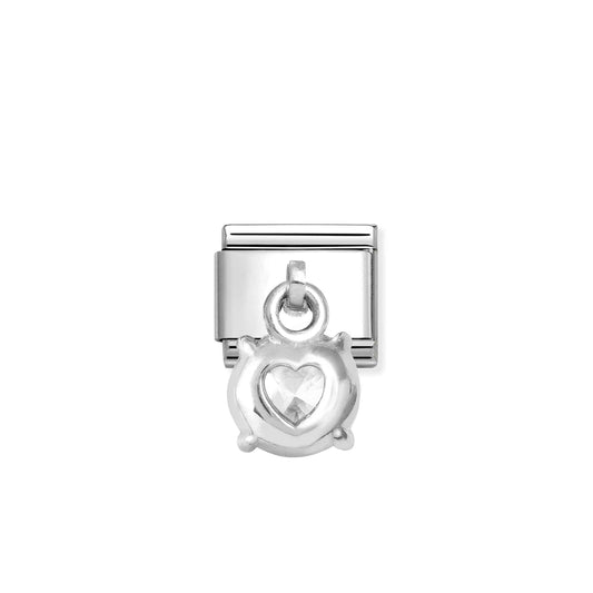 Nomination Composable Classic Cubic Zirconia Circle Dangly 331812/09