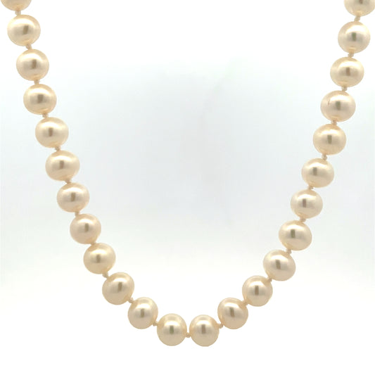 9ct Yellow Gold 18" Freshwater Cultured Pearl 6-6.5mm Necklace