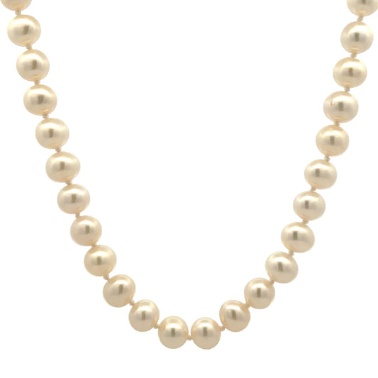 9ct Yellow Gold 18" Freshwater Cultured Pearl 6-6.5mm Necklace