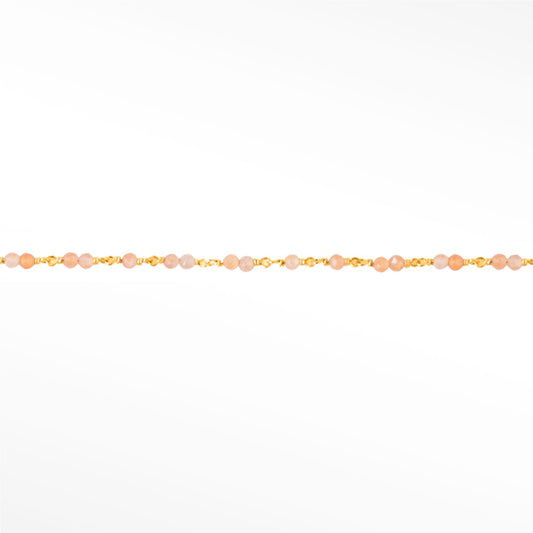 14ct Yellow Gold Filled 1.7mm Sunstone Enamel Bead Permanent Bracelet