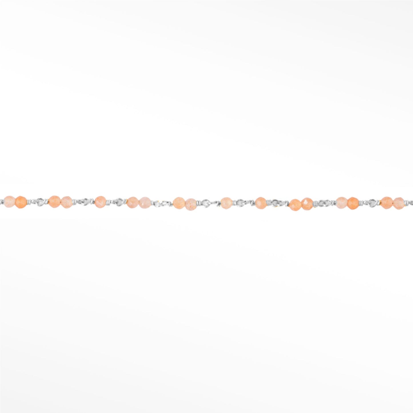 Sterling Silver Sunstone Enamel Bead Permanent Bracelet