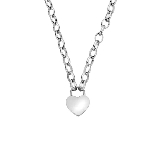 Clogau Sterling Silver Cariad Heart Padlock Necklace