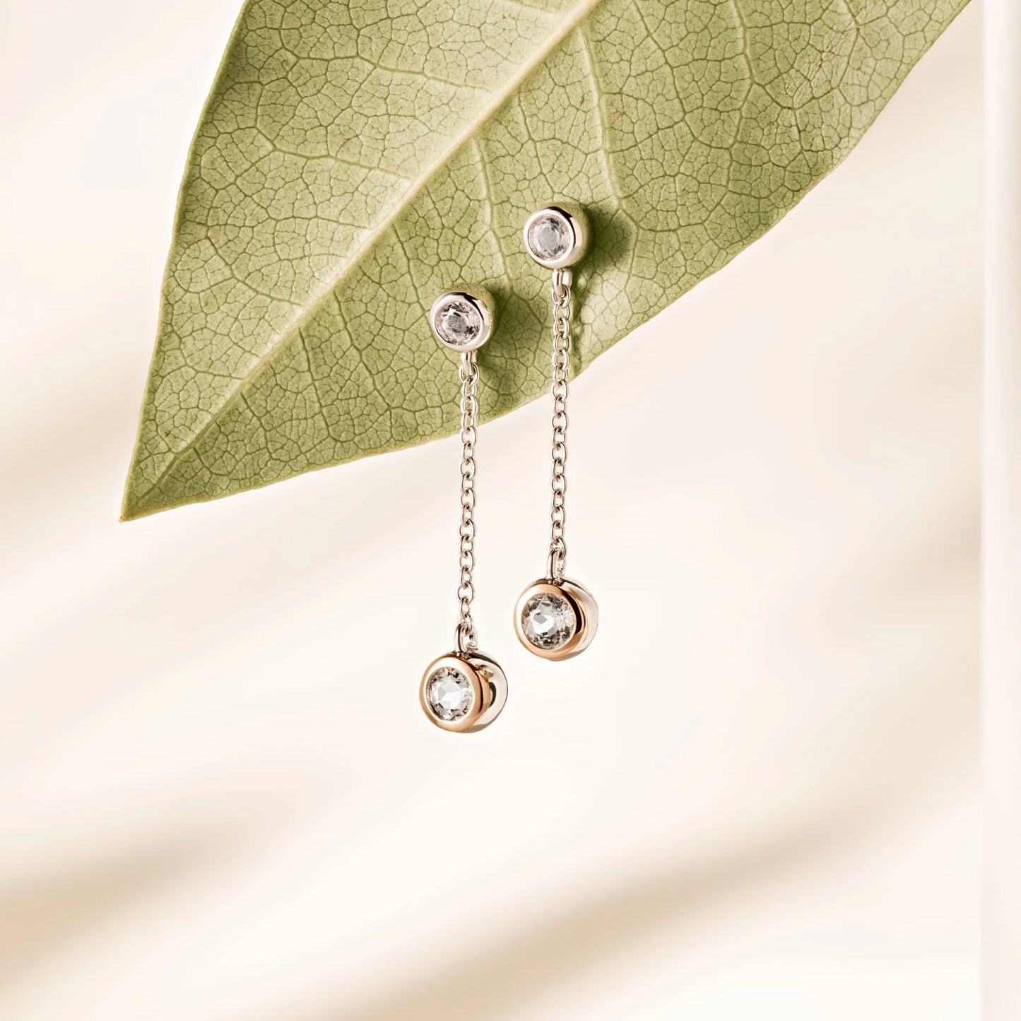 Clogau Celebration Silver White Topaz Drop Earrings 3SCEL846