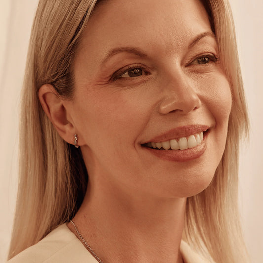 ClogauĀ® Celebration Sterling Silver Curved Stud Earrings with Topaz