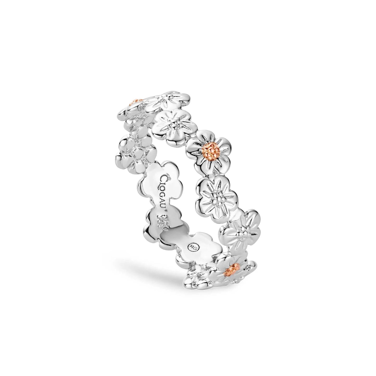 Clogau Forget Me Not Sterling Silver Ring Size O 3SFMN0748-O