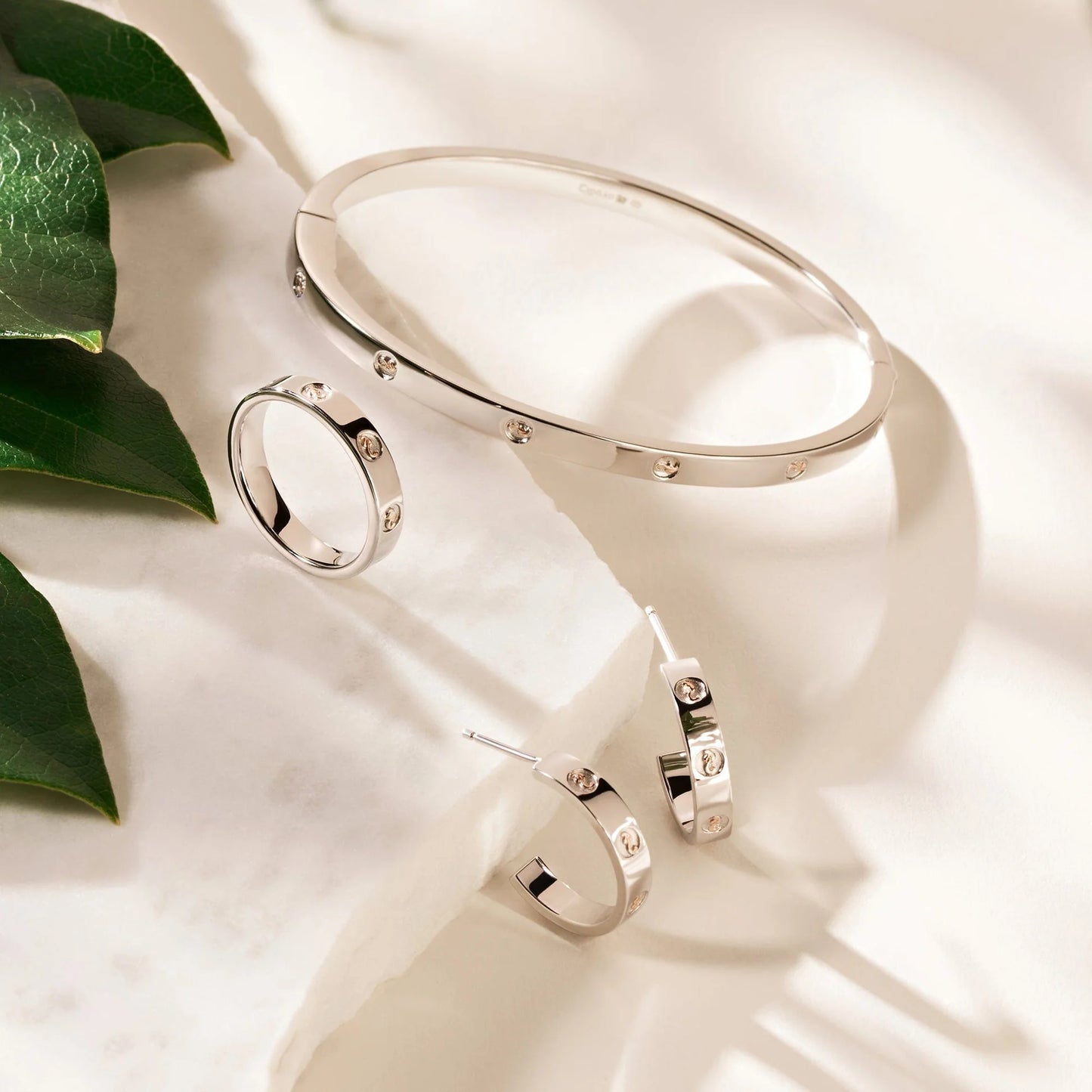 Clogau Silver Insignia Slim Band Ring 3SINS839 Size R