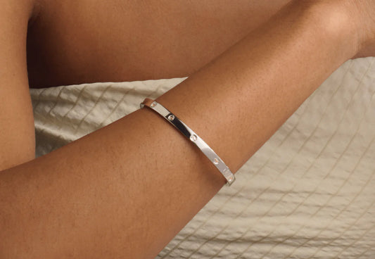 Clogau Sterling Silver Insignia Slim Bangle 3SINS852
