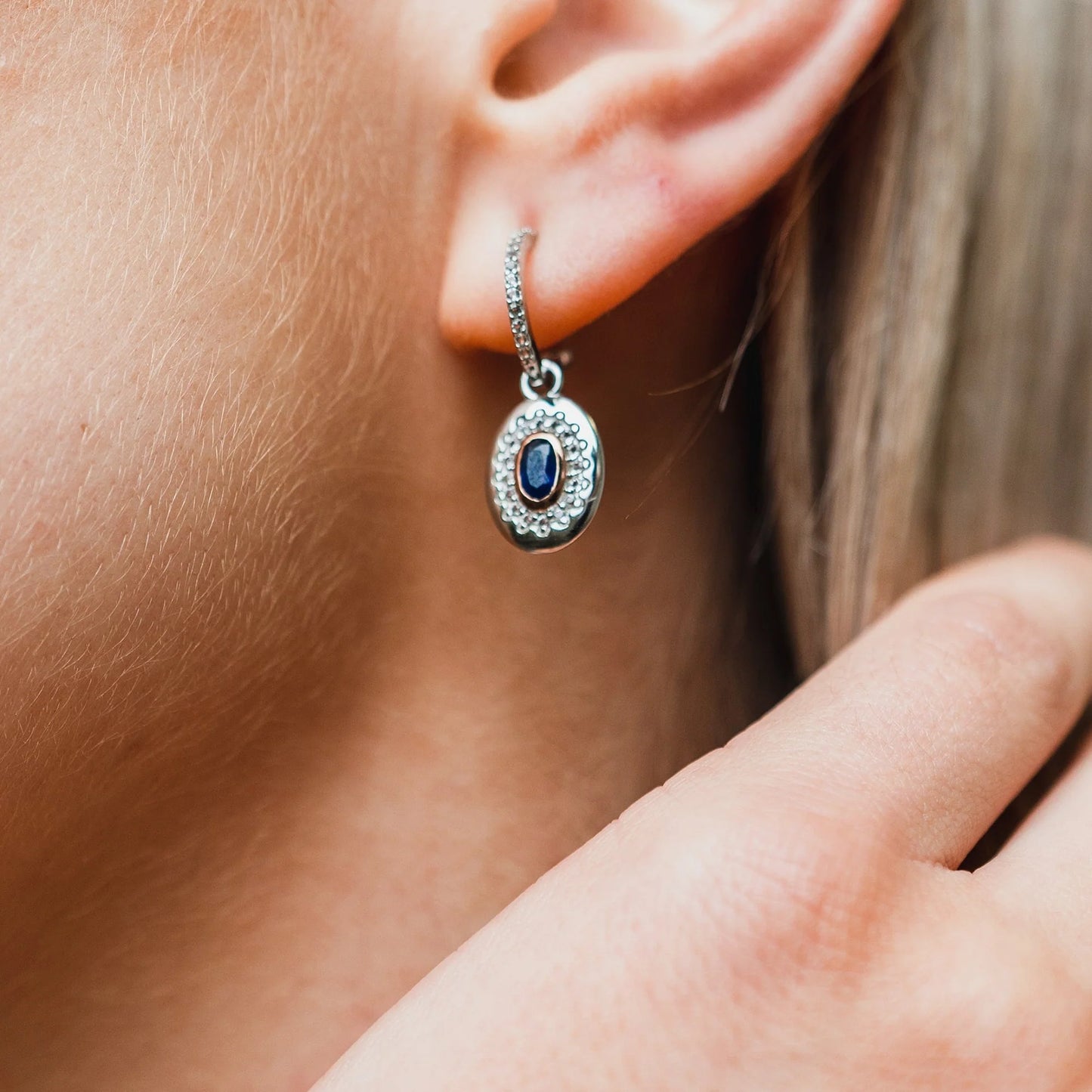 Clogau Princess Diana Sapphire Drop Earrings