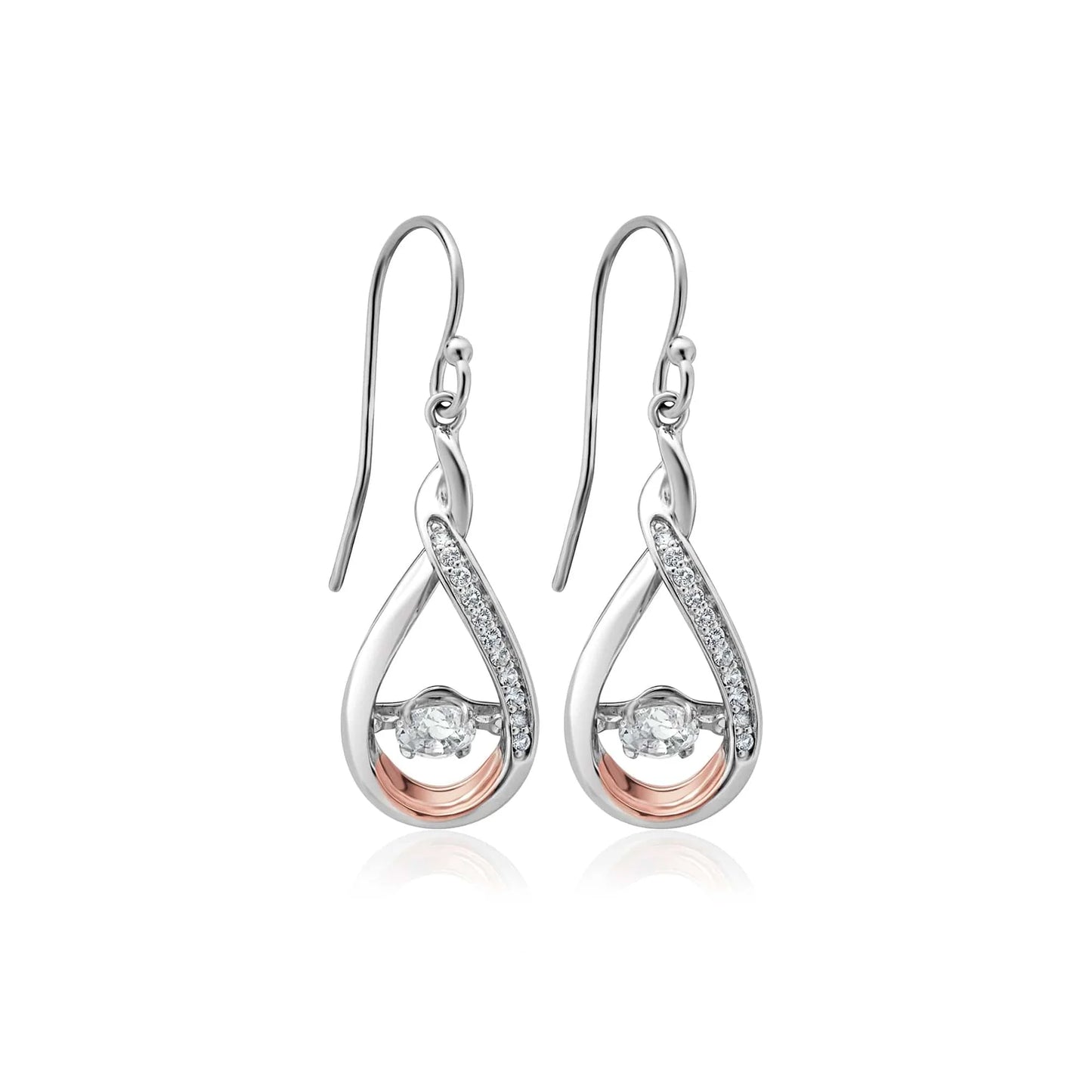 Clogau Eternity Dancing White Topaz Earrings