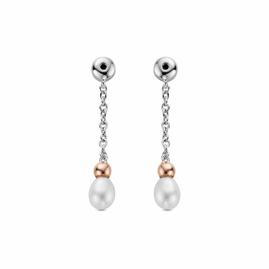 Clogau Nature's Wonder Sterling Silver Beachcomber Drop Earring Backs with Pearls