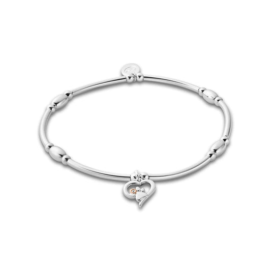 Clogau Sterling Silver Paw Print Affinity Stretch Bracelet 3SPMH880