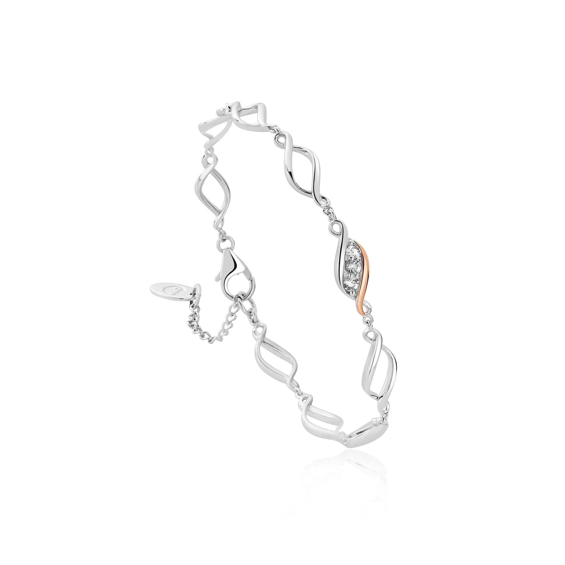 Clogau Sterling Silver Past Present And Future Multi Link Bracelet