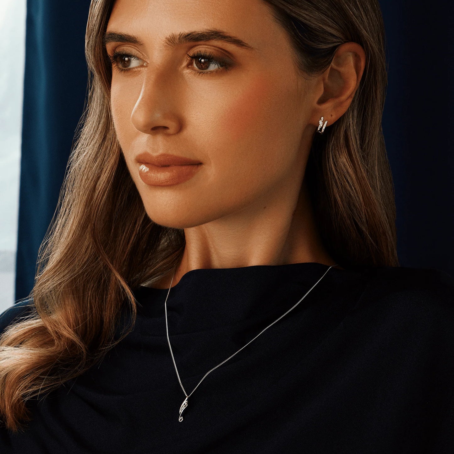 Clogau Sterling Silver Past Present Future® Sterling Silver Necklace with Topaz