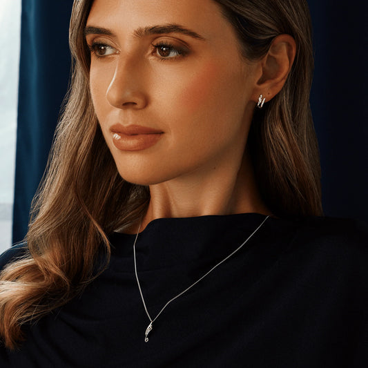 Clogau Sterling Silver Past Present Future® Sterling Silver Necklace with Topaz