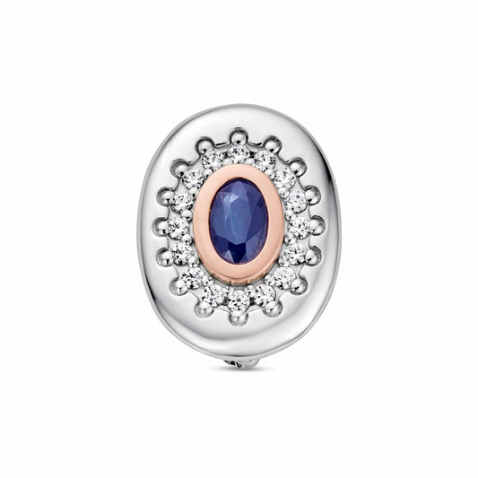 Royal Clogau® Sterling Silver Diana Brooch with Sapphire & Swarovski® Zirconia 3SROY1413