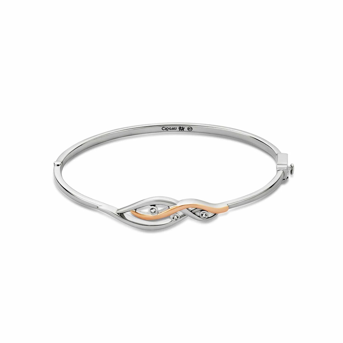 Clogau Natures Wonder Sterling Silver White Topaz Bangle 3SSWF883