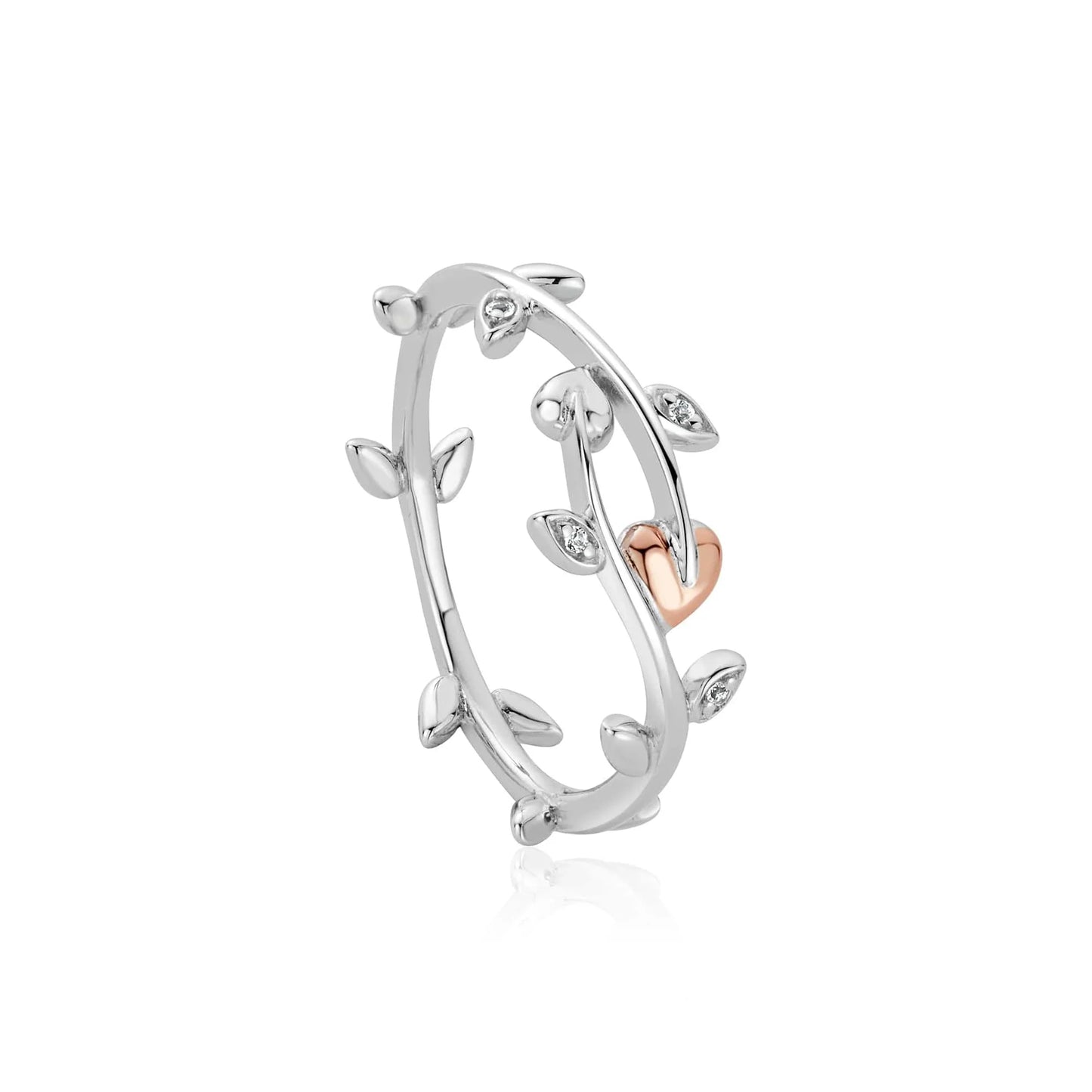 Clogau Vine Of Life White Topaz Ring Size O
