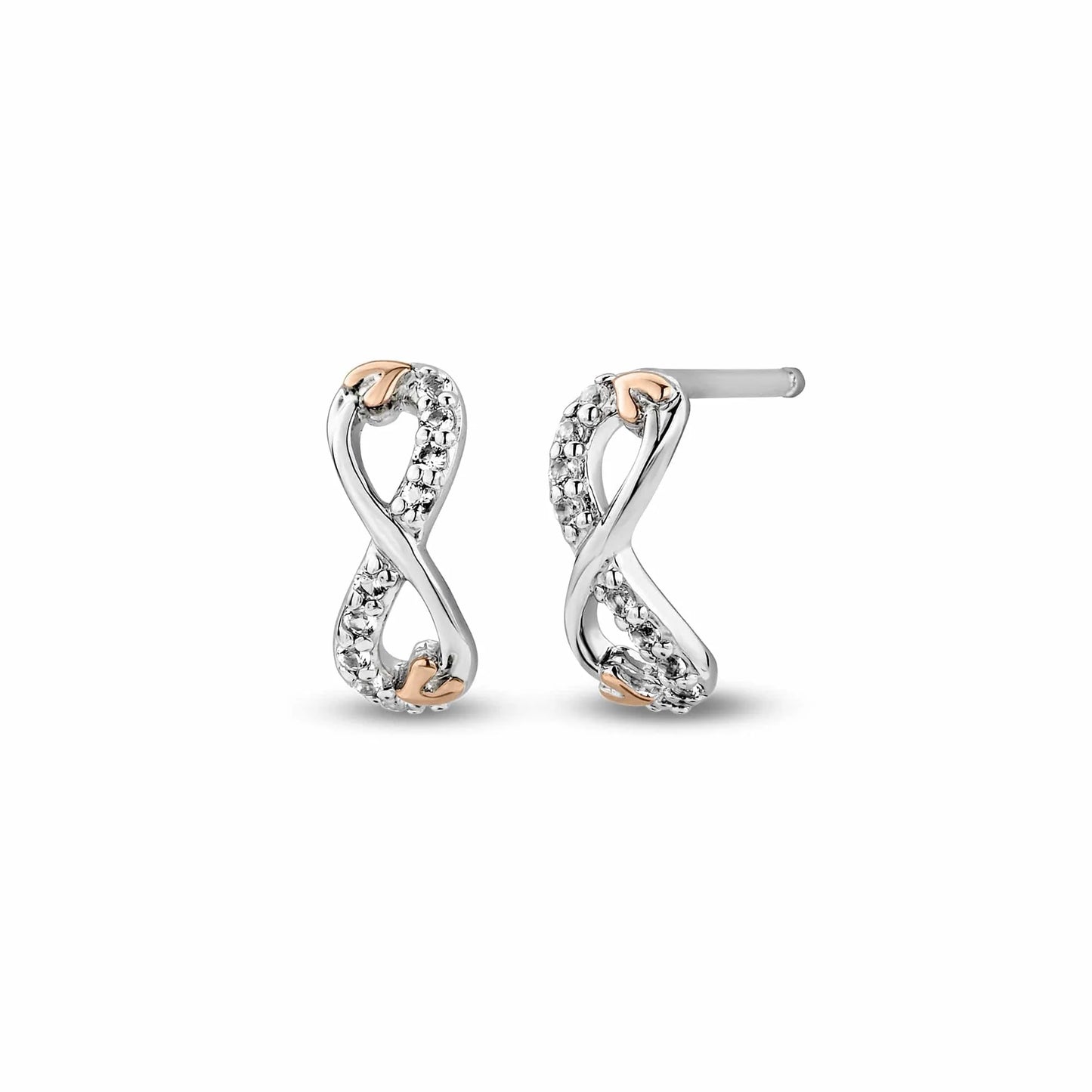 Clogau Tree Of Life White Topaz Infinity Stud Earrings 3STOL853