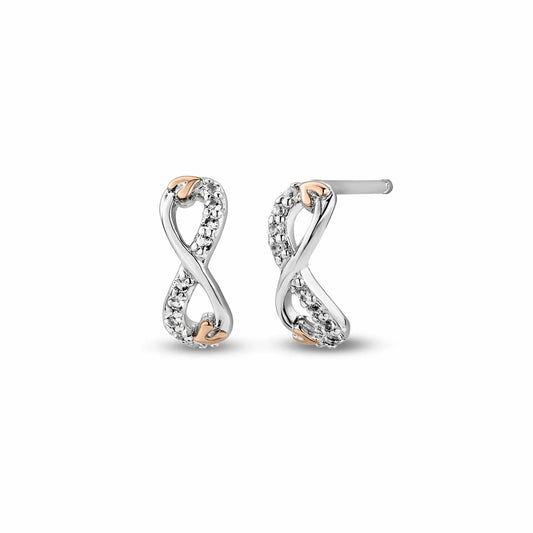 Clogau Tree Of Life White Topaz Infinity Stud Earrings 3STOL853
