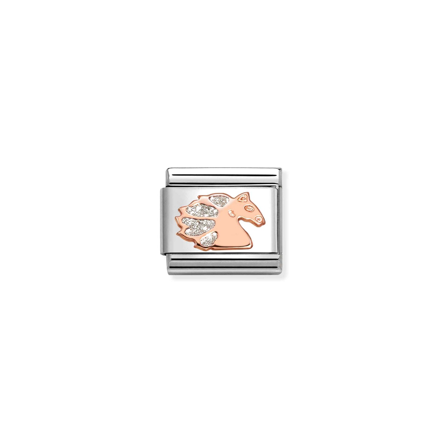 Nomination Classic Rose Gold Enamel Glitter Unicorn Charm 430205/39