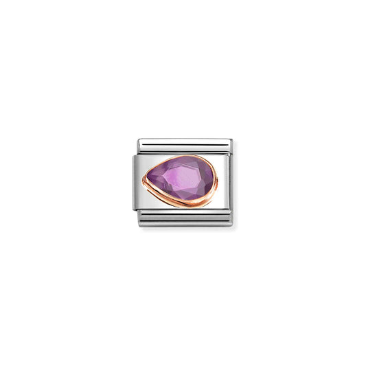 Nomination Composable Classic Purple Cubic Zirconia Drop Left 430605/001