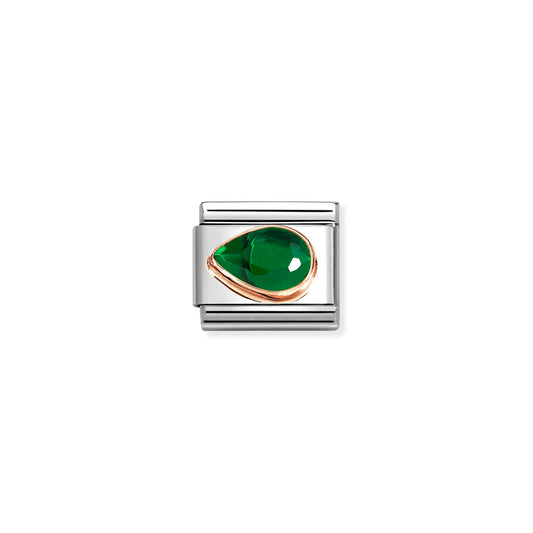 Nomination Composable Classic Green Cubic Zirconia Drop Left 430605/004