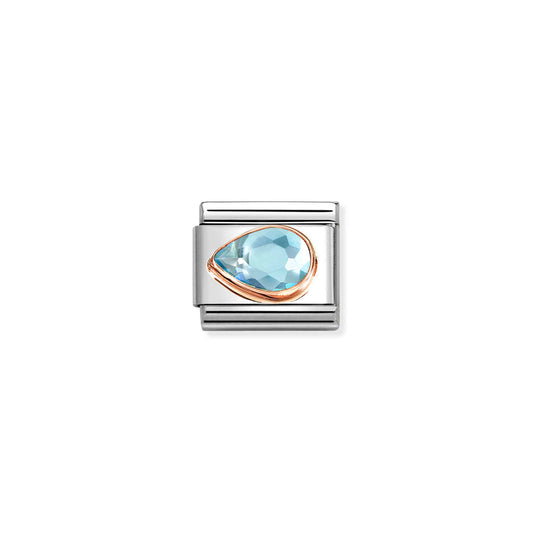 Nomination Composable Classic Light Blue Cubic Zirconia Drop Left 430605/006