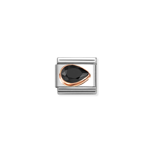 Nomination Composable Classic Black Cubic Zirconia Teardrop 430606/011