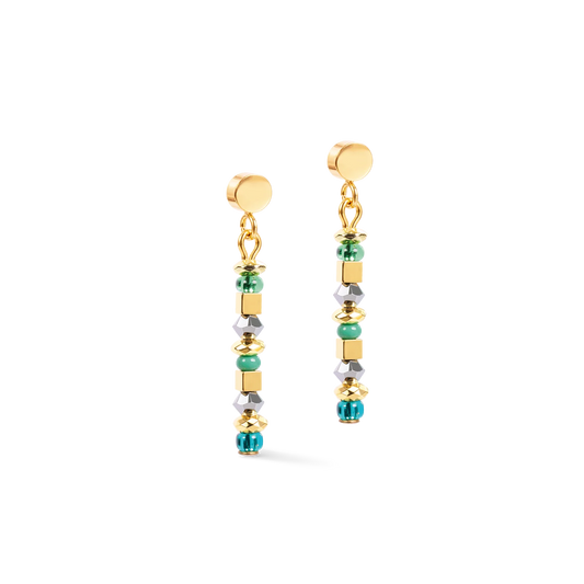 Coeur De Lion Earrings Golden Whisper Green and Gold
