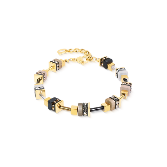 Coeur De Lion Bracelet Urban Nature Cube Beige and Gold